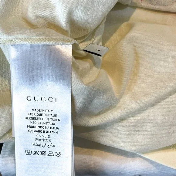 Gucci Spiritismo Oversized Long Sleeve T-shirt in Cream - Picture 6 of 7